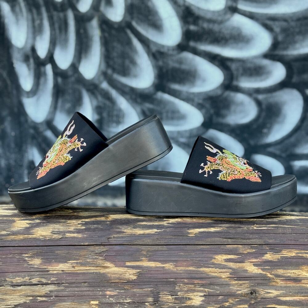 Y2k Bebe Dragon Platform Slides Size 9 - image 5